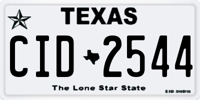 TX license plate CID2544