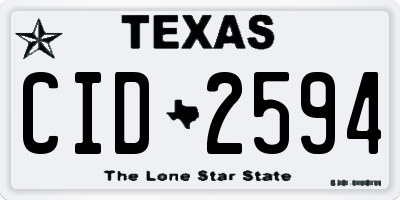 TX license plate CID2594