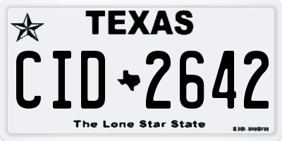 TX license plate CID2642