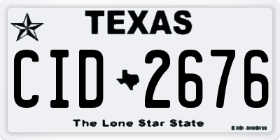 TX license plate CID2676