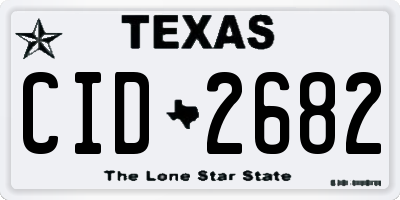 TX license plate CID2682