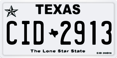 TX license plate CID2913