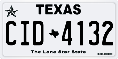 TX license plate CID4132