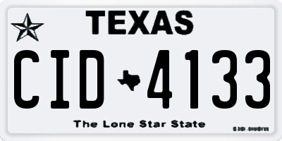 TX license plate CID4133