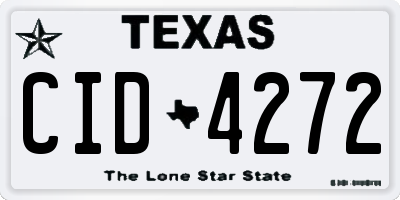 TX license plate CID4272