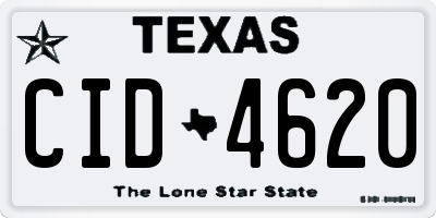 TX license plate CID4620