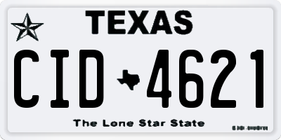 TX license plate CID4621