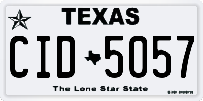 TX license plate CID5057