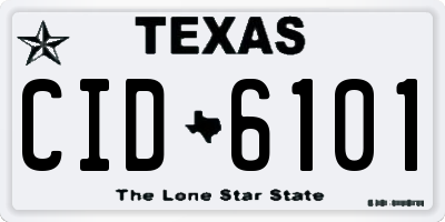 TX license plate CID6101