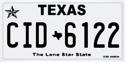 TX license plate CID6122