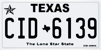TX license plate CID6139