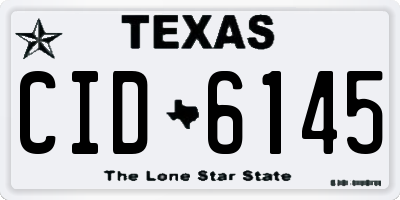 TX license plate CID6145
