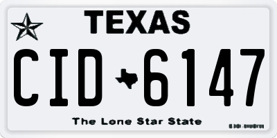 TX license plate CID6147