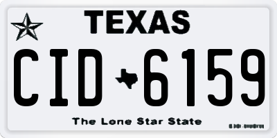 TX license plate CID6159