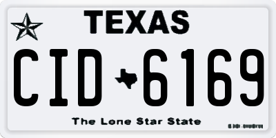 TX license plate CID6169