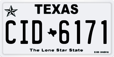 TX license plate CID6171