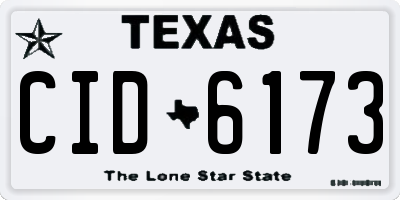 TX license plate CID6173