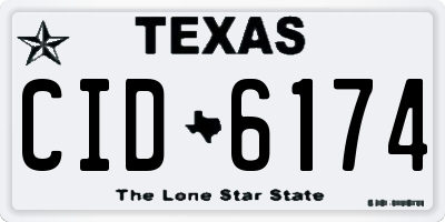 TX license plate CID6174