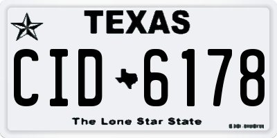 TX license plate CID6178