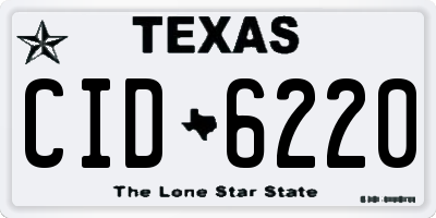 TX license plate CID6220