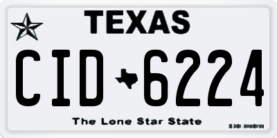 TX license plate CID6224