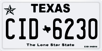 TX license plate CID6230