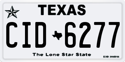 TX license plate CID6277