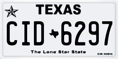TX license plate CID6297
