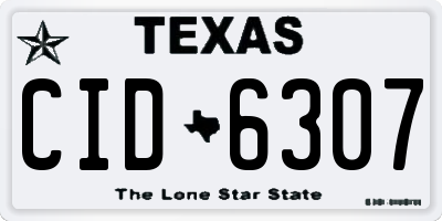 TX license plate CID6307