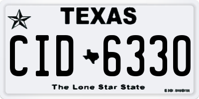TX license plate CID6330