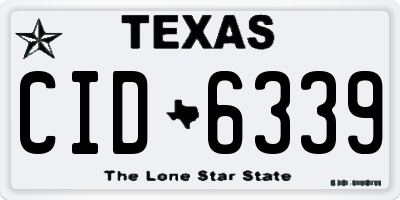 TX license plate CID6339