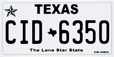 TX license plate CID6350