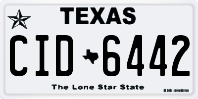 TX license plate CID6442
