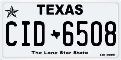 TX license plate CID6508