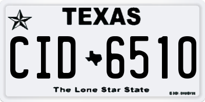 TX license plate CID6510