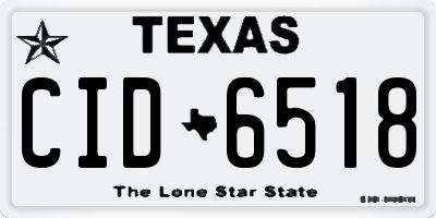 TX license plate CID6518