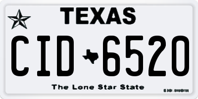 TX license plate CID6520