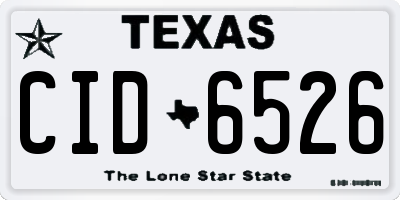 TX license plate CID6526