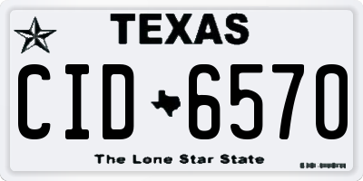 TX license plate CID6570