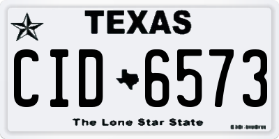 TX license plate CID6573