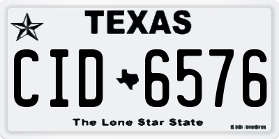 TX license plate CID6576