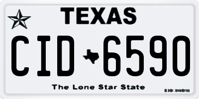 TX license plate CID6590