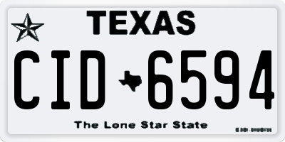 TX license plate CID6594