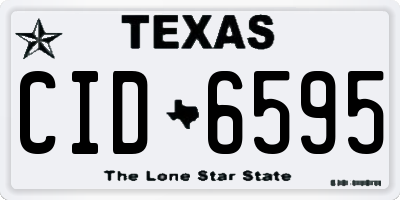 TX license plate CID6595