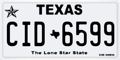 TX license plate CID6599