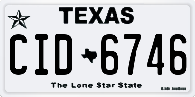 TX license plate CID6746