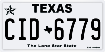 TX license plate CID6779