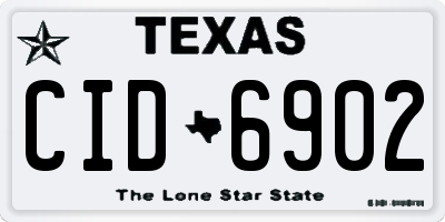 TX license plate CID6902