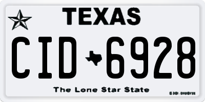 TX license plate CID6928