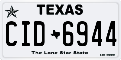 TX license plate CID6944